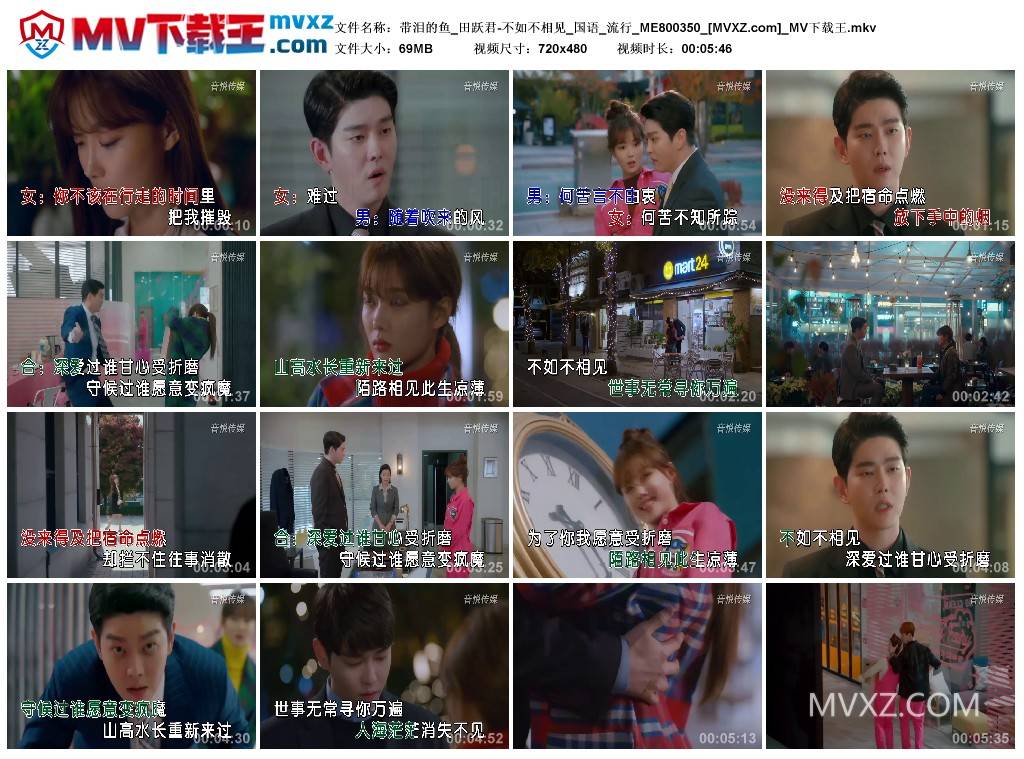 带泪的鱼_田跃君-不如不相见_国语_流行_ME800350